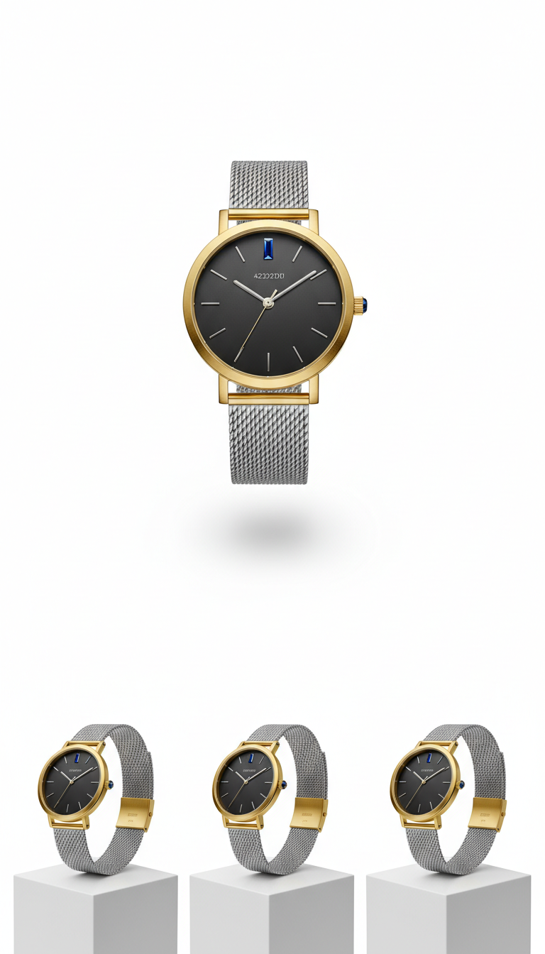 Minimalist Watch With Sapphire Accent